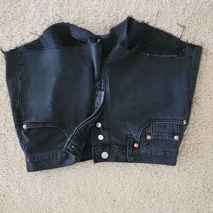 High Rise levis 501 cotton shorts